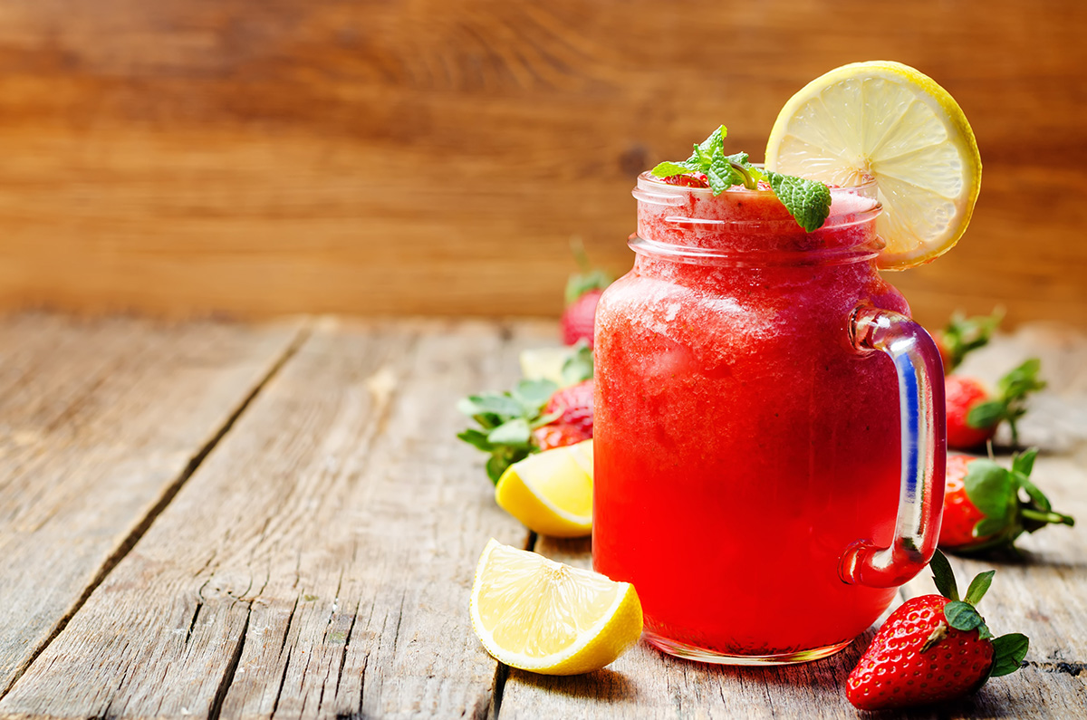 Strawberry lemonade smoothie.